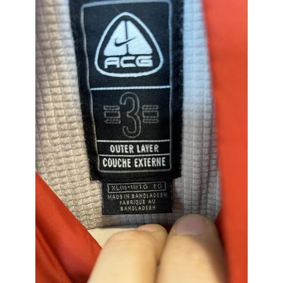 Nike ACG Women's Orange Quilt Jacket ZipOff Arms Full Zip Thermal Outer Layer XL - Picture 4 of 5